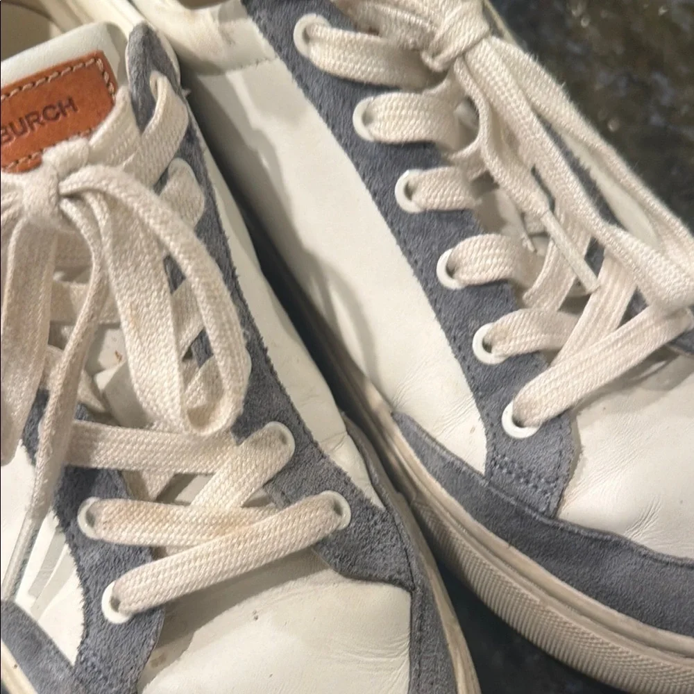 Tory Burch Cream & Gray Logo Low-Top Sneakers for ladies